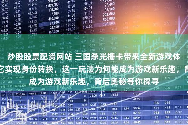 炒股股票配资网站 三国杀光栅卡带来全新游戏体验，玩家可借助它实现身份转换，这一玩法为何能成为游戏新乐趣，背后奥秘等你探寻
