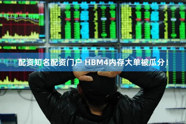 配资知名配资门户 HBM4内存大单被瓜分！
